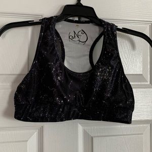 NWOT Galaxy Print Racerback Sports Bra